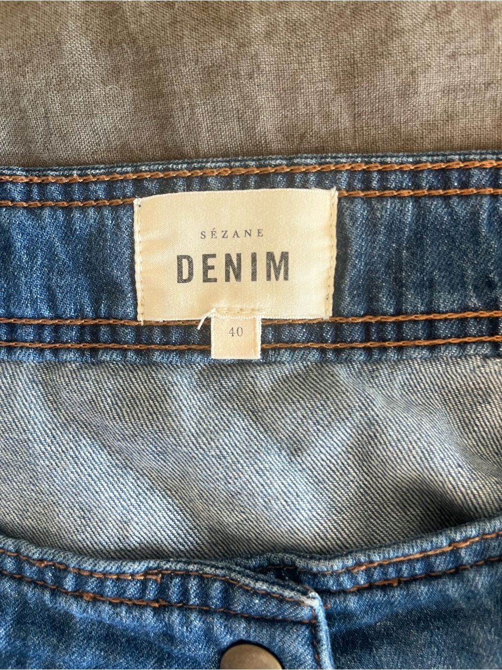 Sezane clarine denim midi skirt - Picture 5 of 6